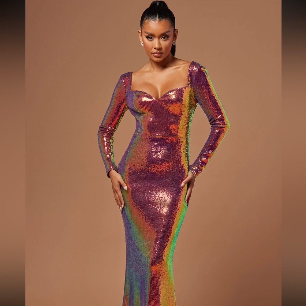 Blake Sequin Maxi Gown. Fashion Nova Dress